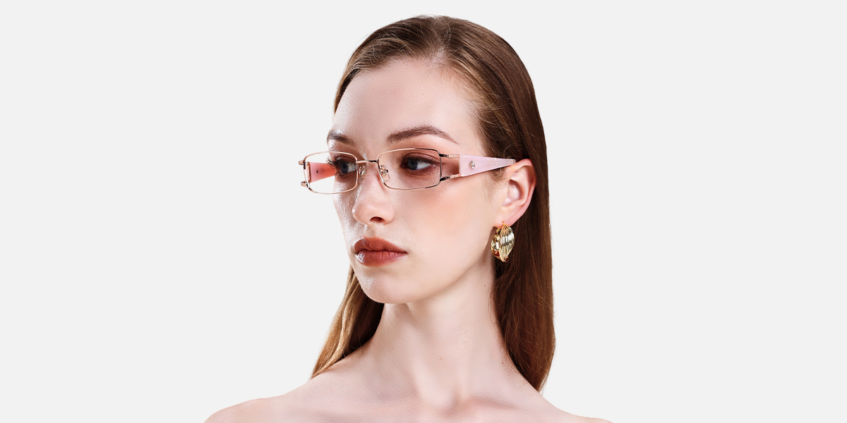 Women's full frame Metal & Acetate eyeglasses | Firmoo.com