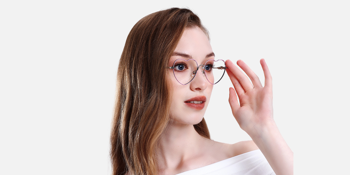 Women's full frame Metal eyeglasses | Firmoo.com