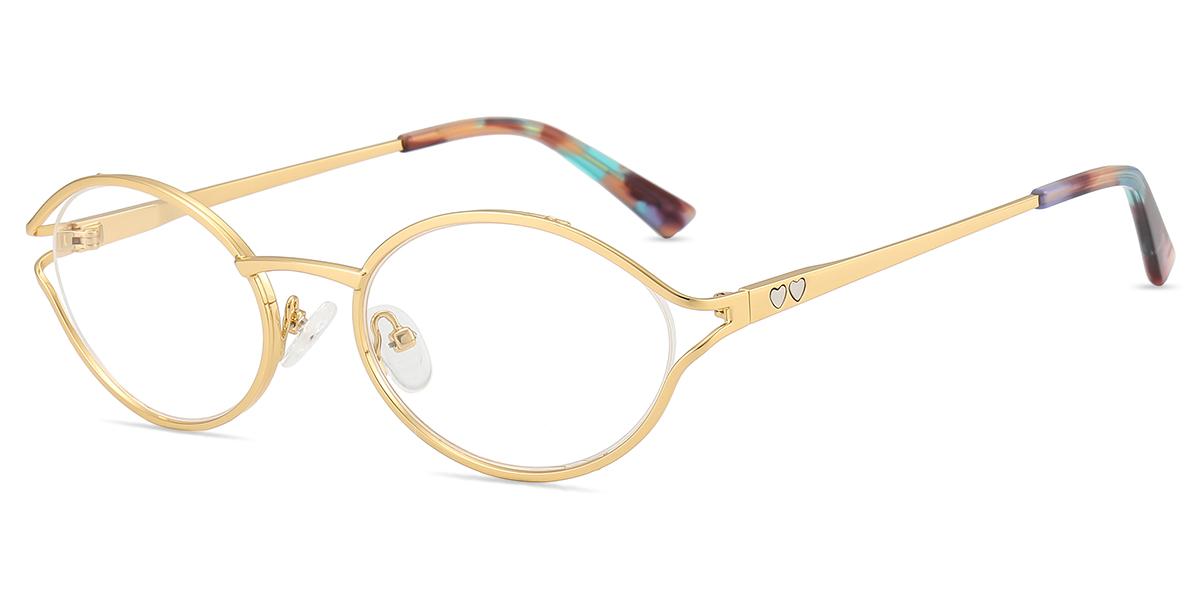 Women's semi-rimless Metal eyeglasses | Firmoo.com