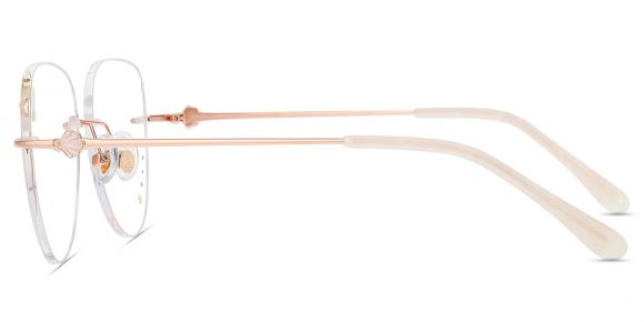 えむえむ　0308 Women's rimless Metal eyeglasses | Firmoo.com