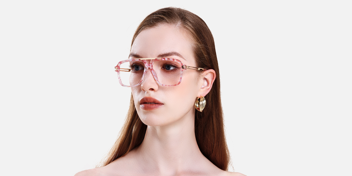 Women's full frame Acetate & Metal eyeglasses | Firmoo.com