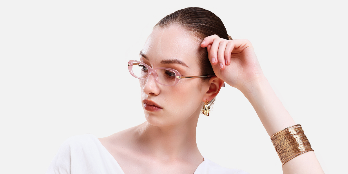 Women's full frame Acetate & Metal eyeglasses | Firmoo.com