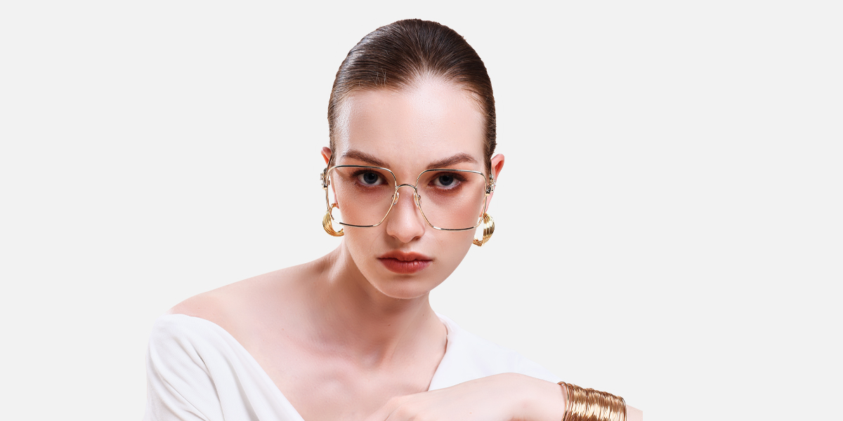 Women's full frame Metal eyeglasses | Firmoo.com