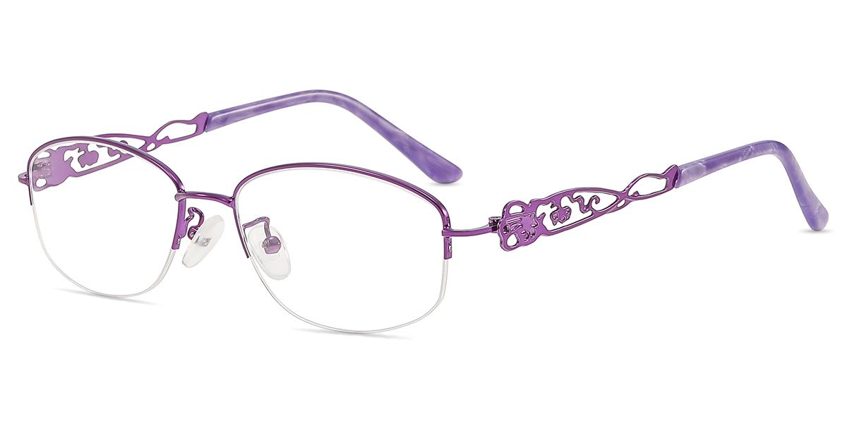 Women's semi-rimless Metal eyeglasses | Firmoo.com