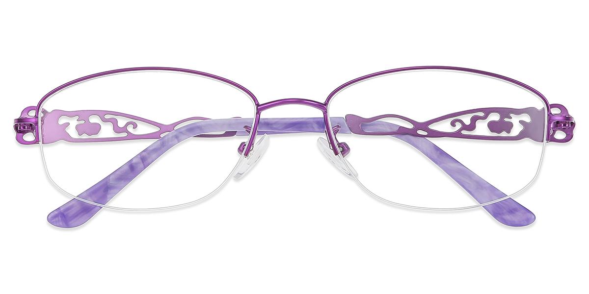 Women's semi-rimless Metal eyeglasses | Firmoo.com
