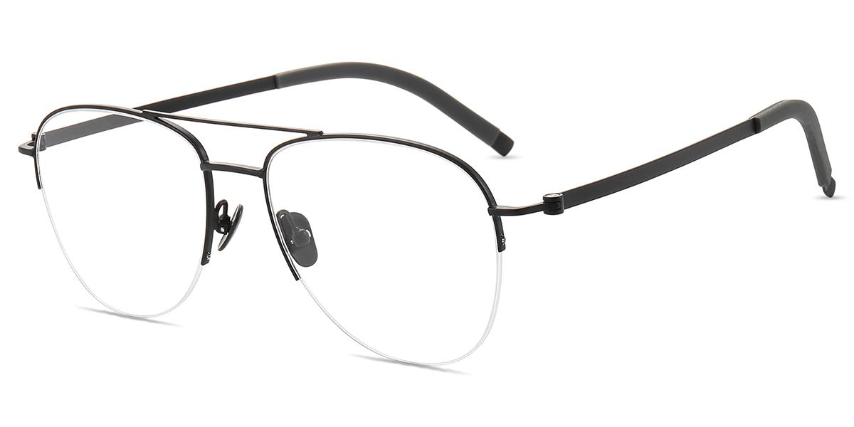 Unisex semi-rimless Titanium eyeglasses | Firmoo.com