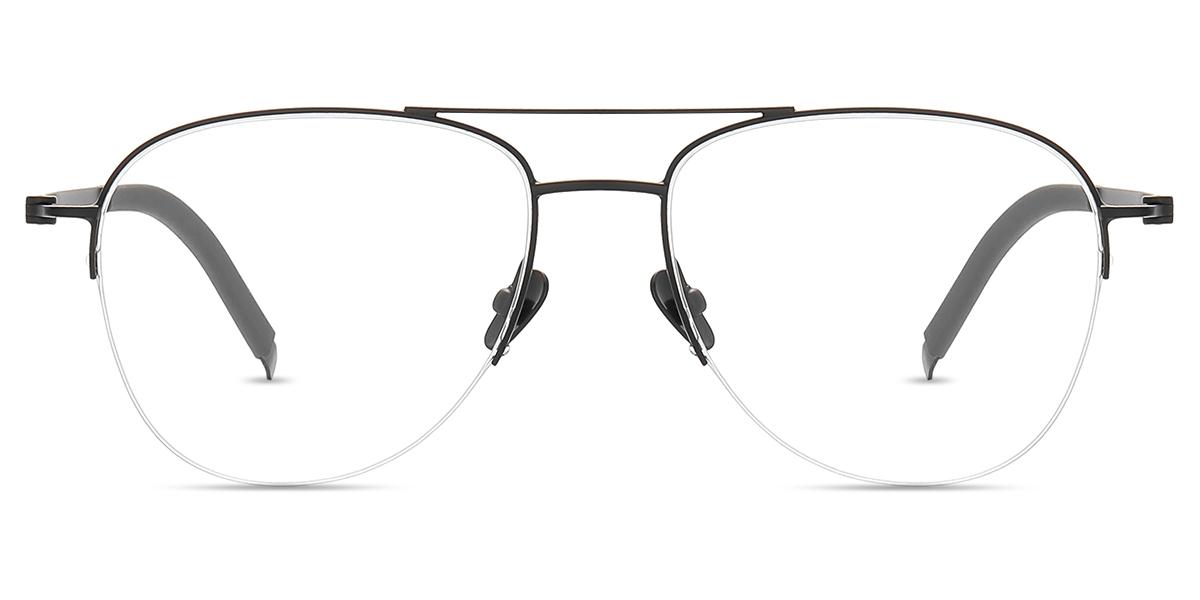 Unisex semi-rimless Titanium eyeglasses | Firmoo.com
