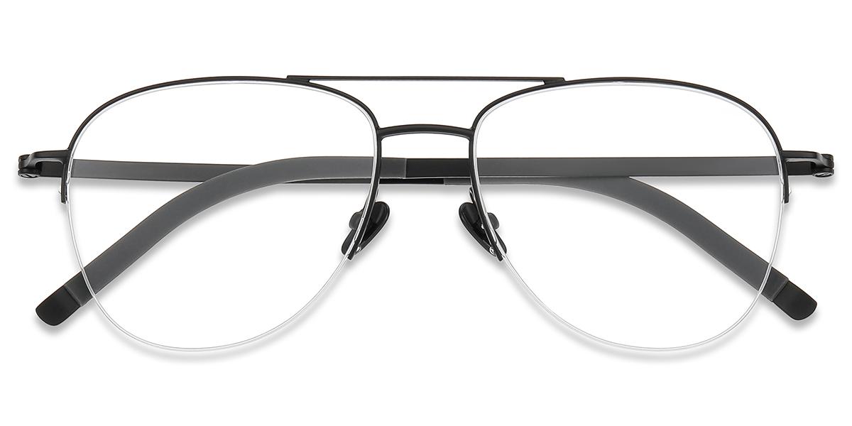 Unisex semi-rimless Titanium eyeglasses | Firmoo.com