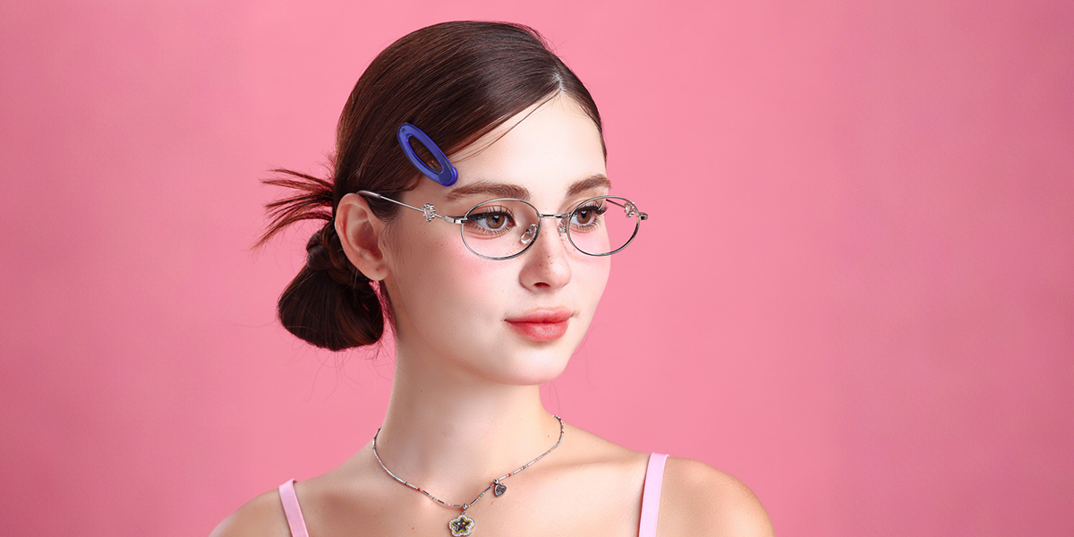 Women's full frame Metal eyeglasses | Firmoo.com