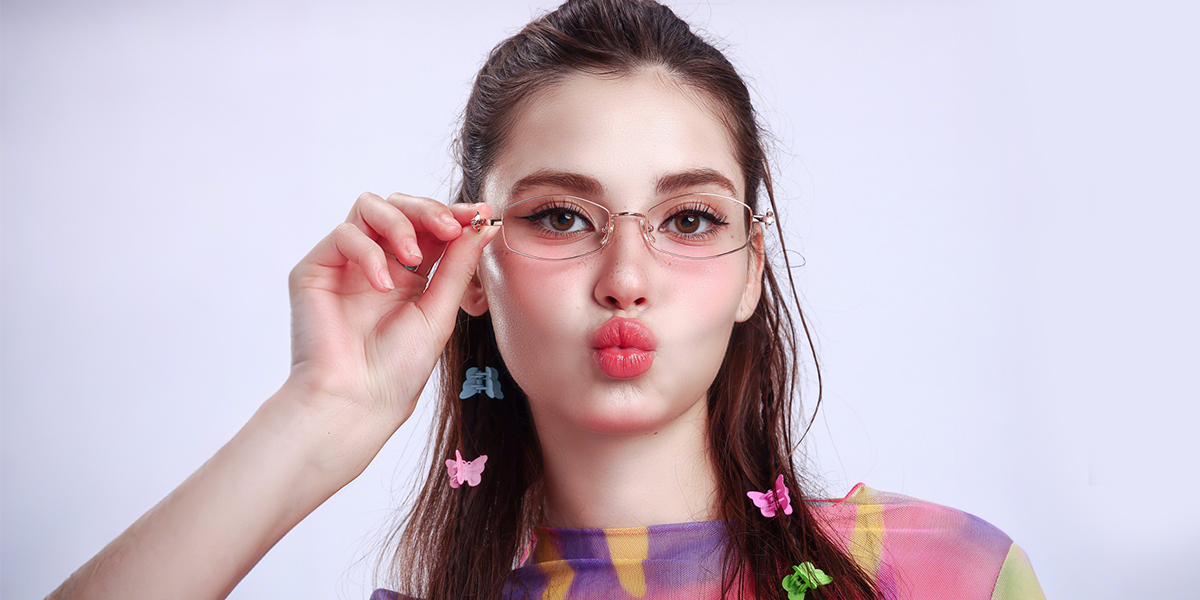 Women's full frame Metal eyeglasses | Firmoo.com