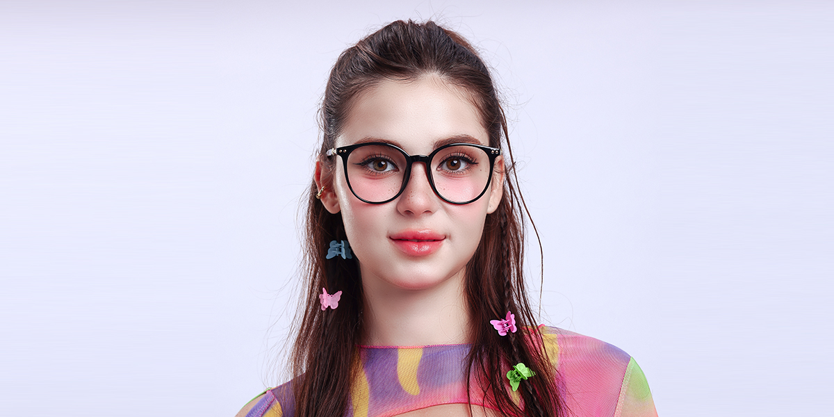 Women's full frame TR & Metal eyeglasses | Firmoo.com