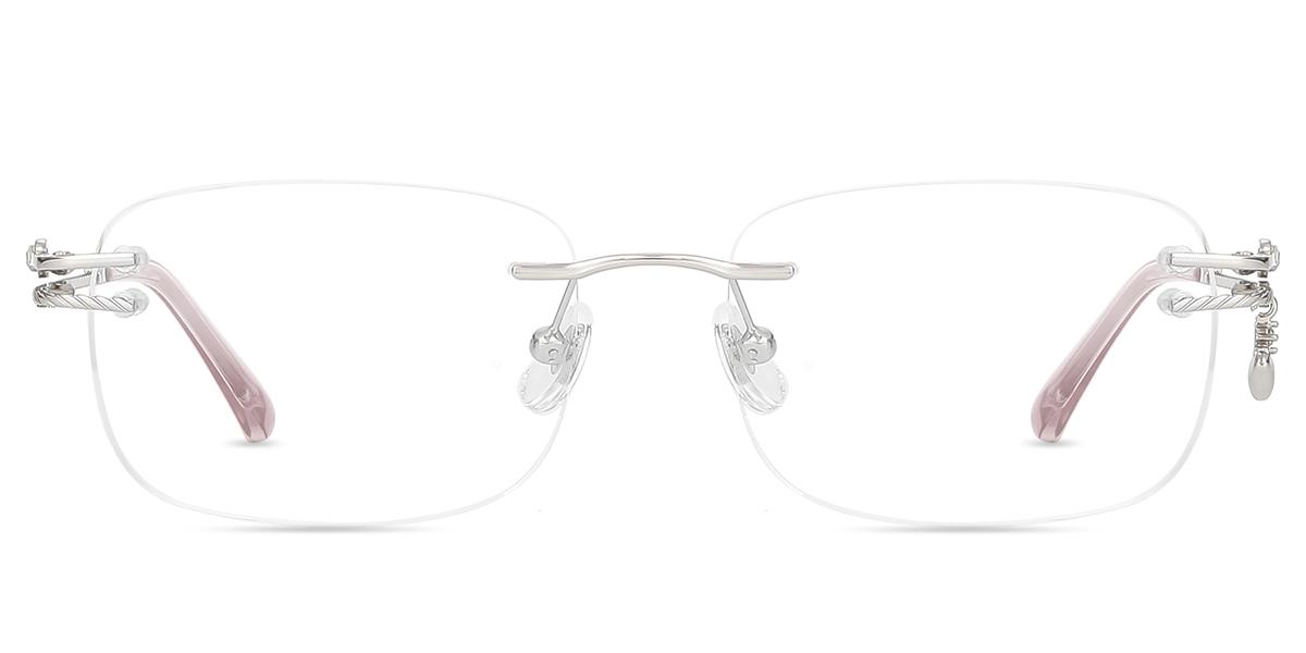 ふりそ Women's rimless Metal eyeglasses | Firmoo.com