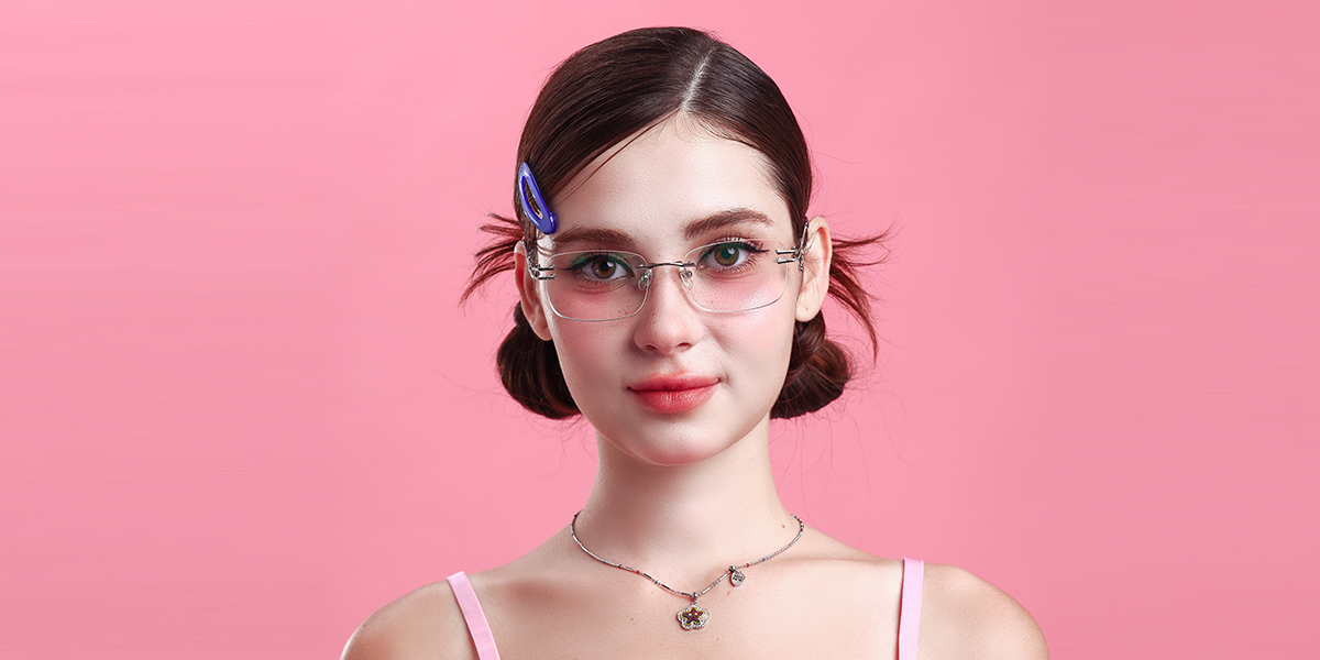 Women's rimless Metal eyeglasses | Firmoo.com