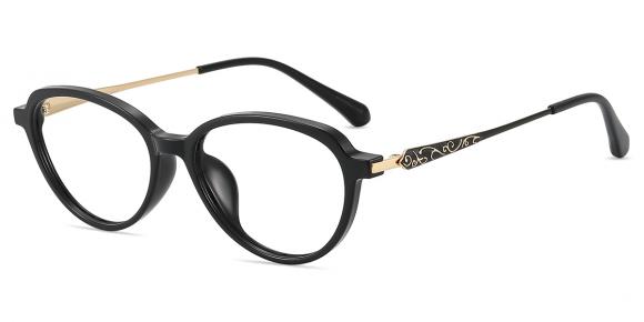 Women Glasses Medium TM96811 | Pattern Tr Metal Oval Frame | Firmoo UK
