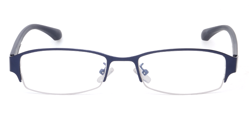 Unisex semi-rimless mixed material eyeglasses | Firmoo.com