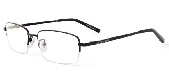 Menâ€™s semi-rimless frame metal eyeglasses | Firmoo.com