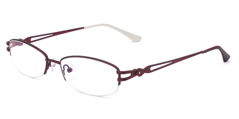Women's semi-rimless metal eyeglasses | Firmoo.com