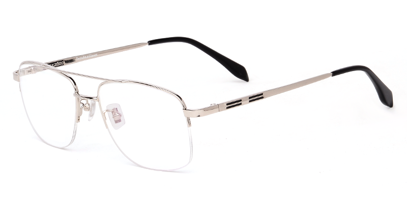 Menâ€™s semi-rimless metal eyeglasses | Firmoo.com