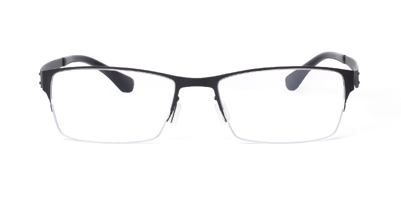 Men's semi-rimless super thin stainless steel eyeglasses | Firmoo.com