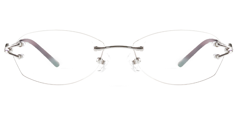 Women S Semi Rimless Metal Eyeglasses