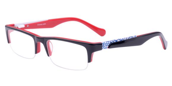 Unisex semi-rimless frame acetate eyeglasses | Firmoo.com