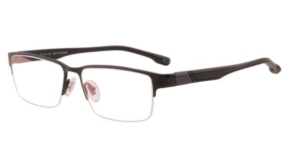 Unisex semi-rimless titanium eyeglasses | Firmoo.com