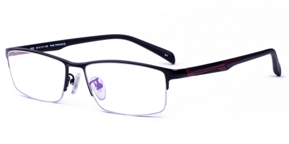 Unisex semi-rimless mixed material eyeglasses | Firmoo.com