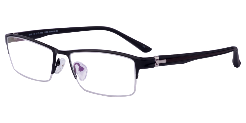 Unisex semi-rimless titanium eyeglasses | Firmoo.com