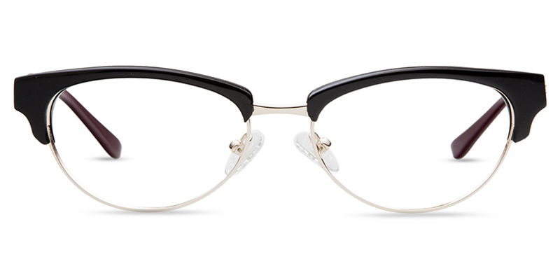 Womens Full Frame Mixed Material Eyeglasses