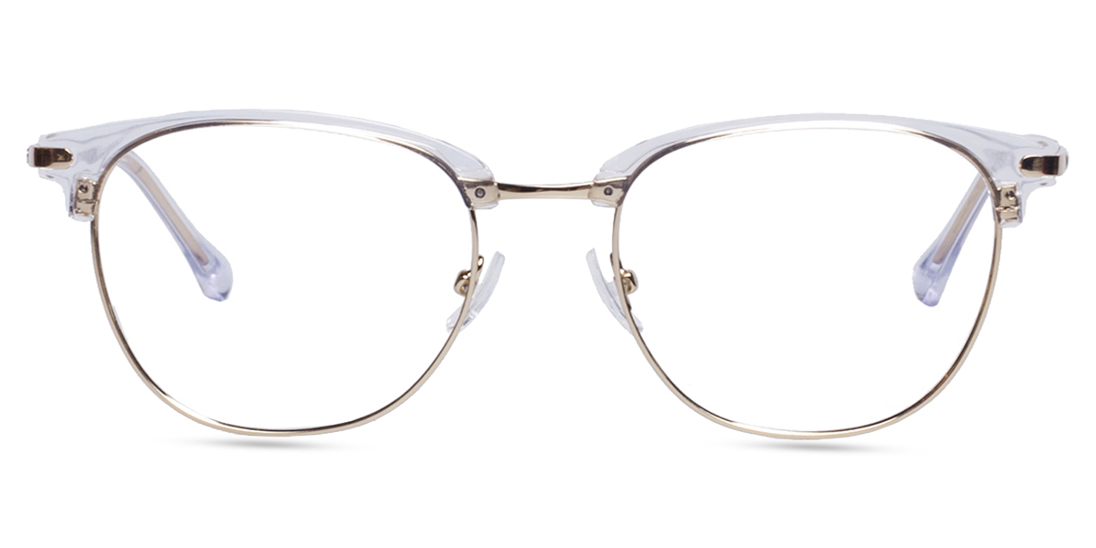 Unisex Full Frame Mixed Material Eyeglasses 7104