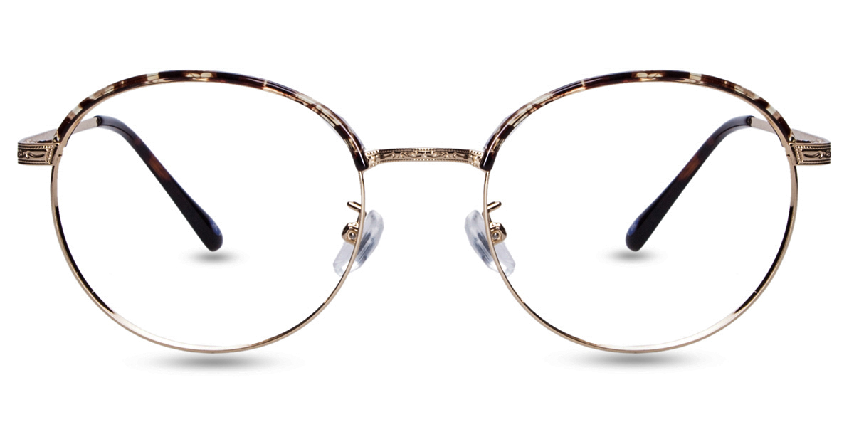 Unisex full frame mixed material eyeglasses