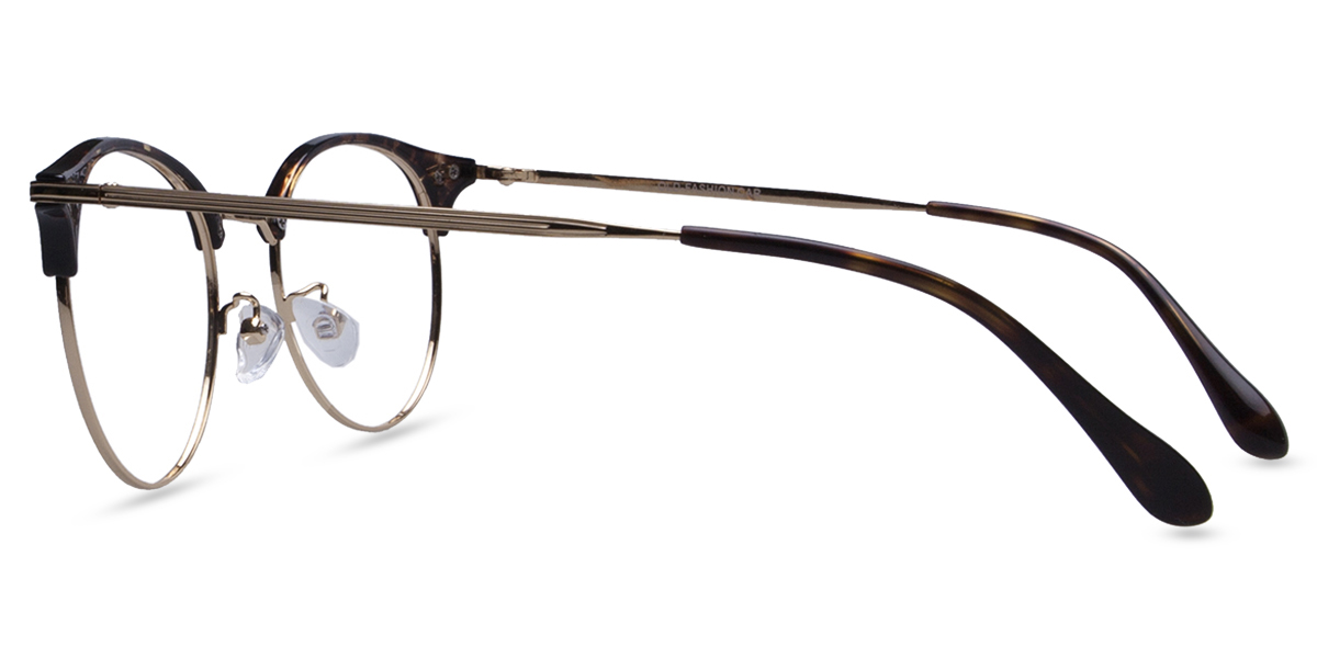 Unisex full frame mixed material eyeglasses