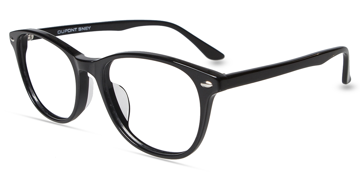 Unisex Full Frame Mixed Material Eyeglasses 