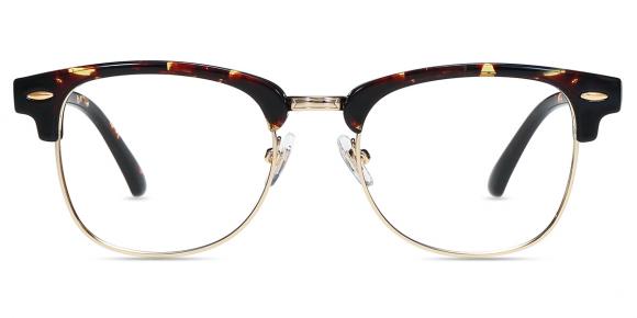 tortoiseshell browline glasses