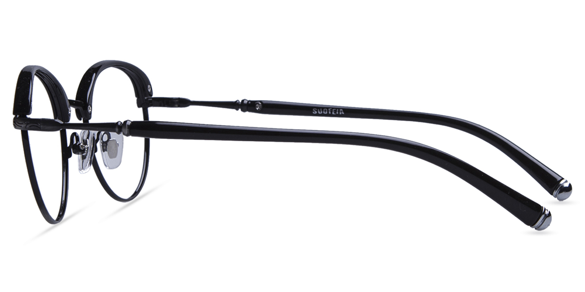 Unisex Full Frame Mixed Material Eyeglasses 4108