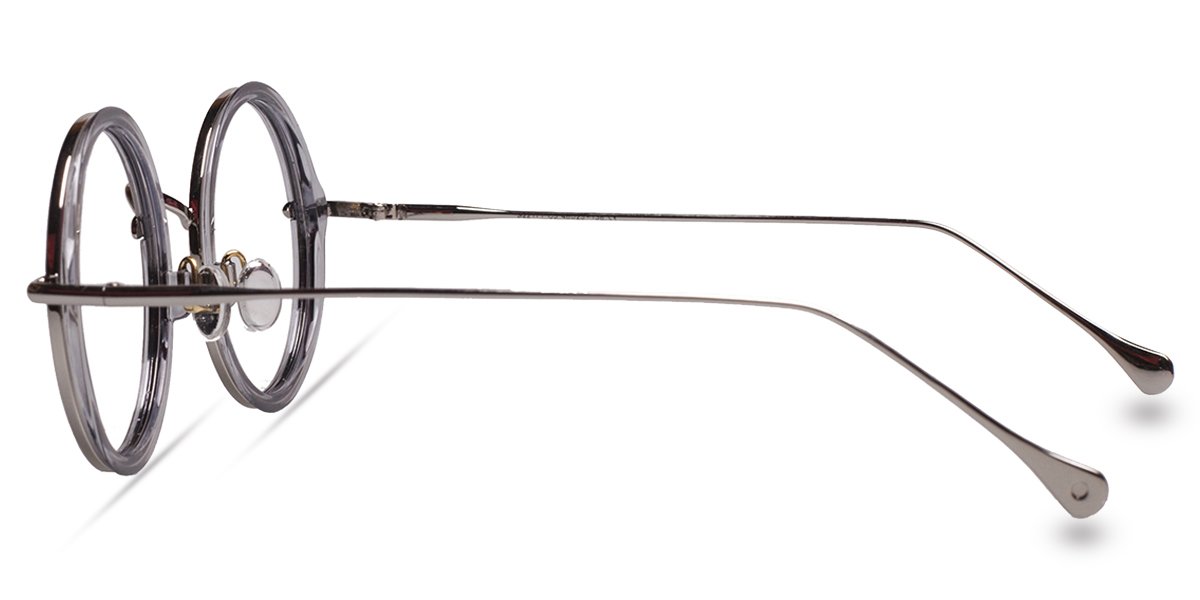 Unisex full frame mixed material eyeglasses