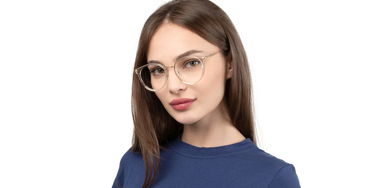 Unisex full frame mixed material eyeglasses | Firmoo.com