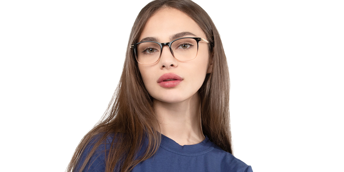 Unisex full frame mixed material eyeglasses | Firmoo.com