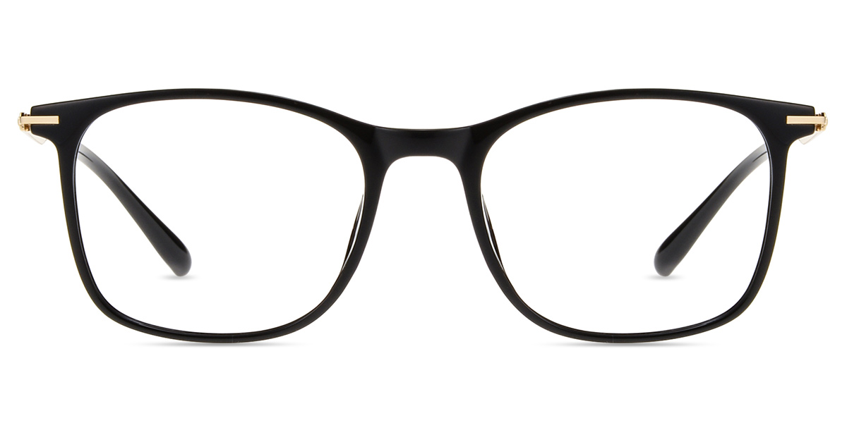 Unisex Full Frame Mixed Material Eyeglasses 