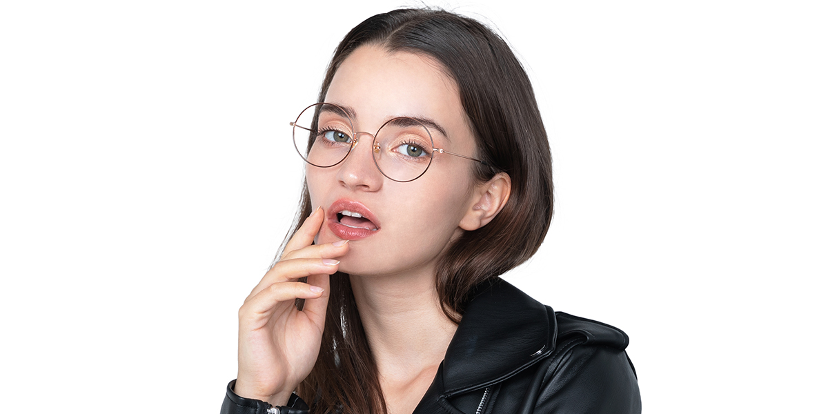 Unisex full frame metal eyeglasses