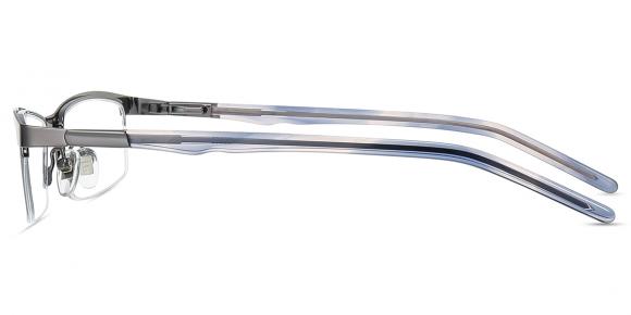 Unisex semi-rimless metal eyeglasses | Firmoo.com