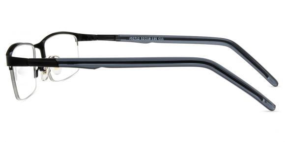 Unisex semi-rimless metal eyeglasses | Firmoo.com