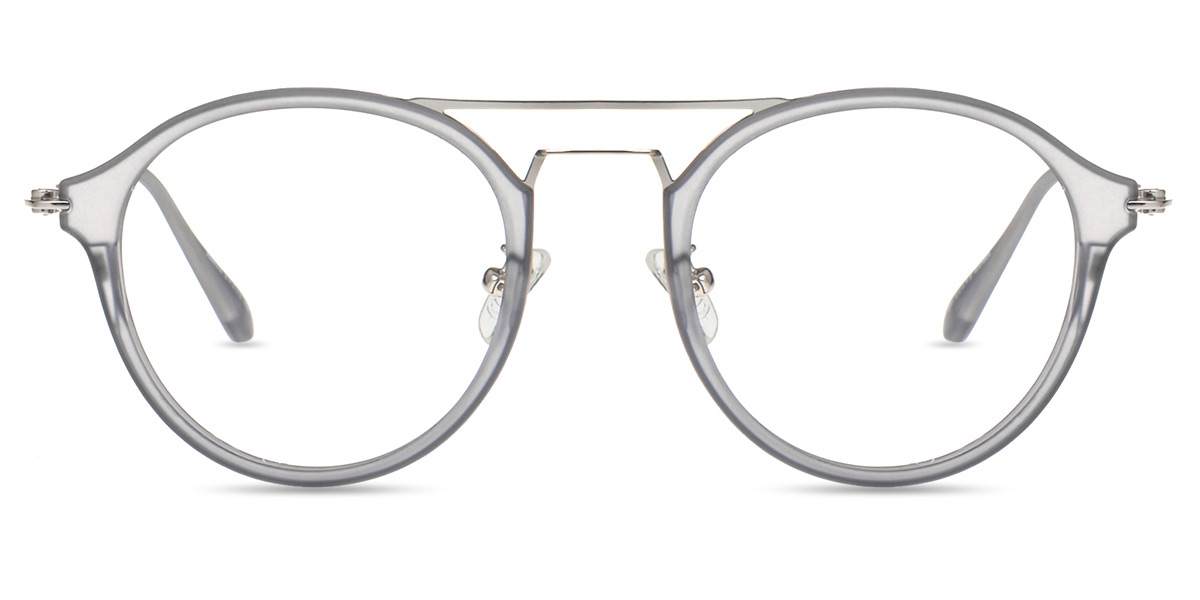 Unisex Full Frame Mixed Material Eyeglasses 