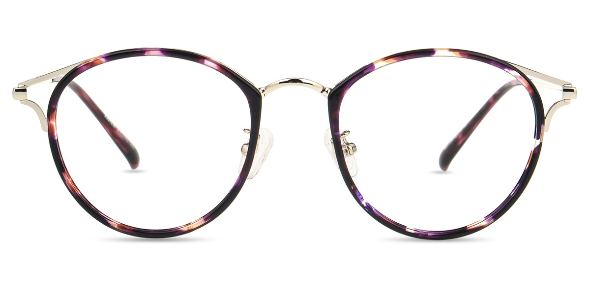 Unisex Full Frame Mixed Material Eyeglasses 