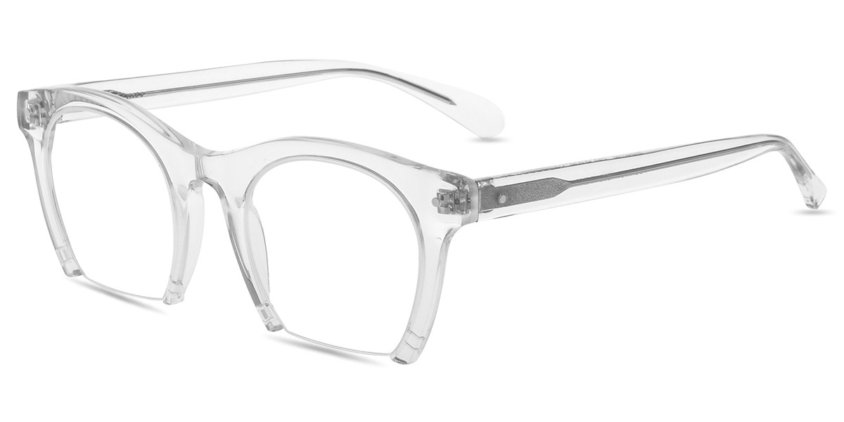 Unisex semi-rimless acetate eyeglasses | Firmoo.com