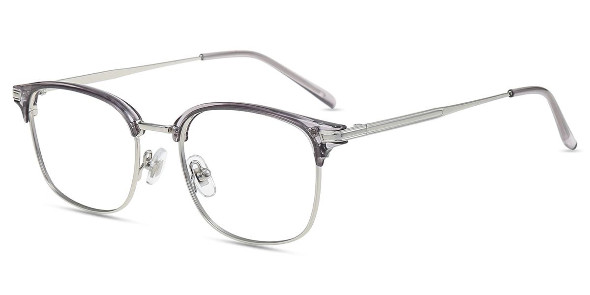 Unisex Full Frame Mixed Material Eyeglasses 