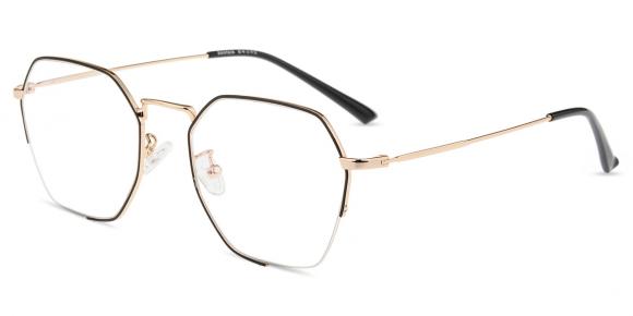 Unisex semi-rimless metal eyeglasses | Firmoo.com