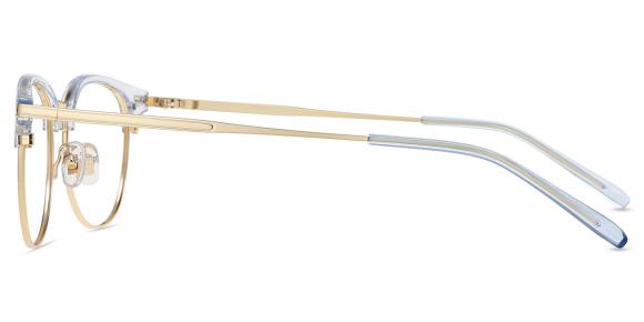 Kids full frame mixed material eyeglasses
