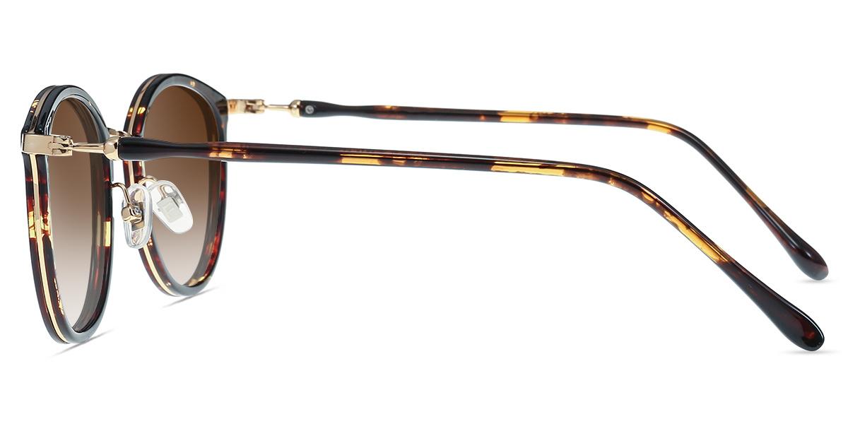 Women's full frame mixed material sunglasses