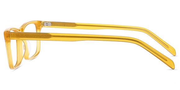 Gafas Graduadas Hombre F65073, Gafas Rectangulares Amarillas Con Montura  Acetato